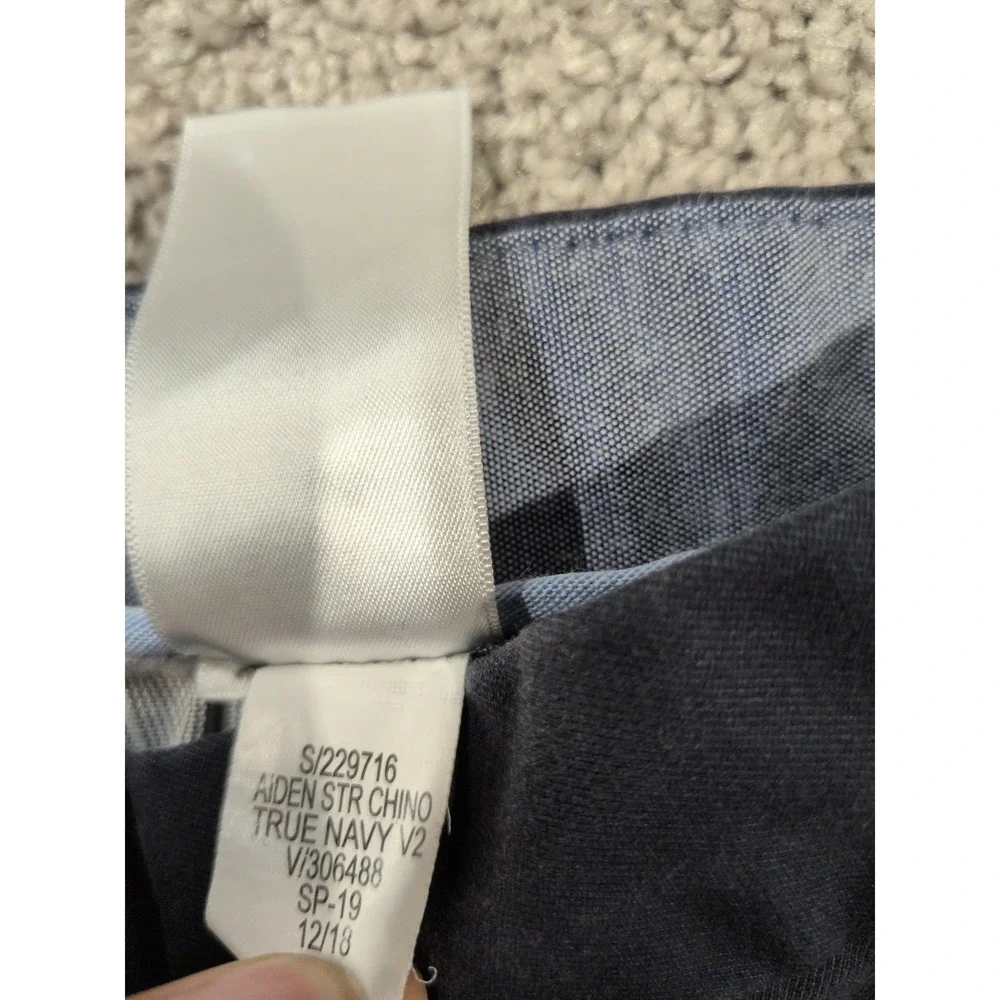 Banana Republic Aiden Slim Fit Chino Pants Mens 34x32 True‎ Navy Blue Stretch